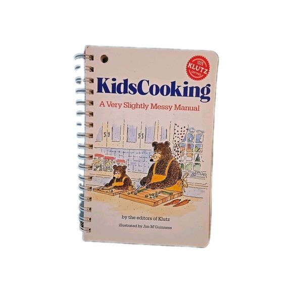 Vintage 1987 Kids Cooking A Very Slightly Messy Cookbook Recipes Cook Book Vtg - Picture 1 of 9
